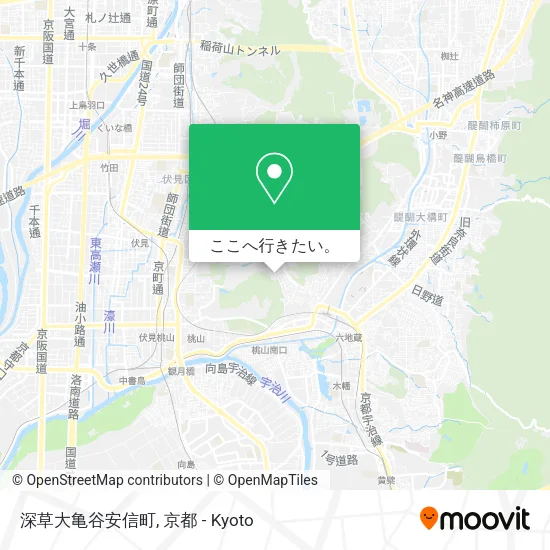 深草大亀谷安信町地図