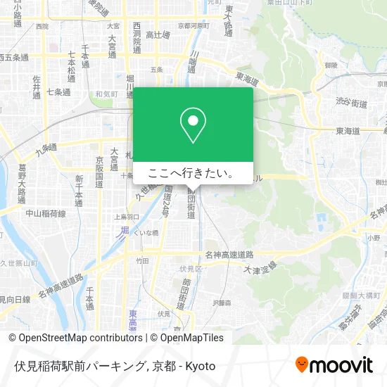伏見稲荷駅前パーキング地図