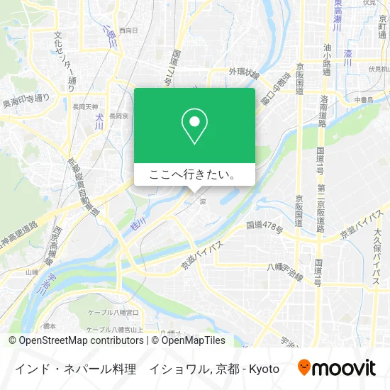 インド・ネパール料理　イショワル地図