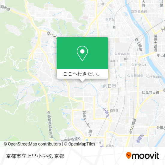 京都市立上里小学校地図