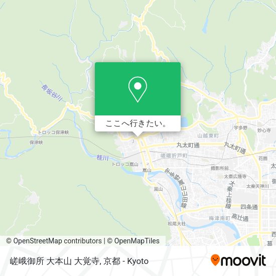 嵯峨御所 大本山 大覚寺地図