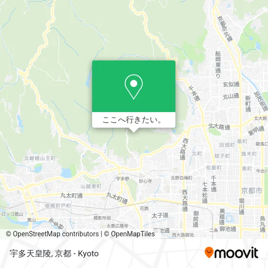 宇多天皇陵地図