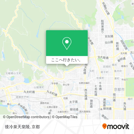 後冷泉天皇陵地図