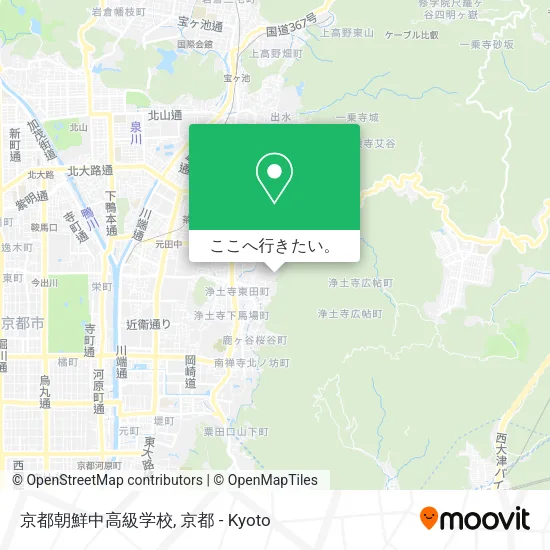 京都朝鮮中高級学校地図