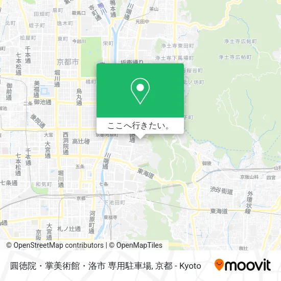 圓徳院・掌美術館・洛市 専用駐車場地図