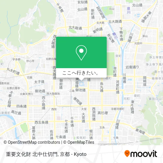 重要文化財 北中仕切門地図