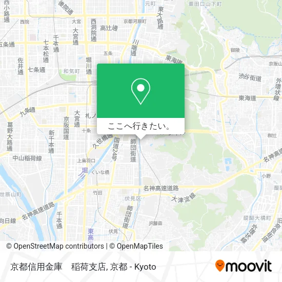 京都信用金庫　稲荷支店地図