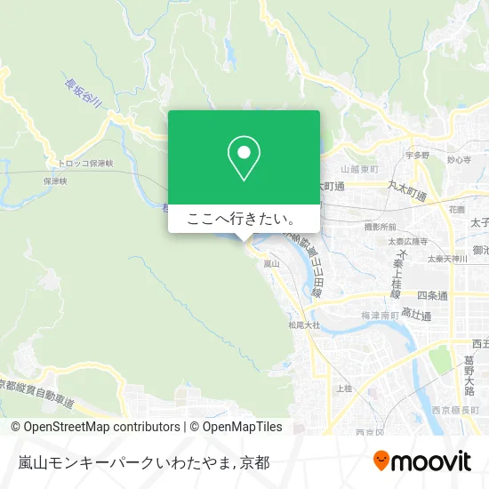 嵐山モンキーパークいわたやま地図
