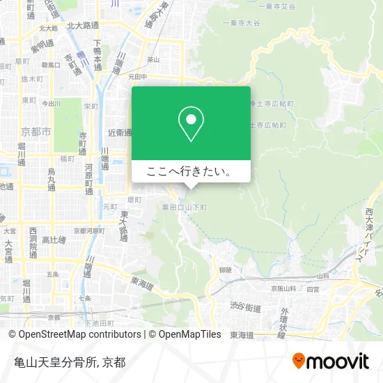 亀山天皇分骨所地図