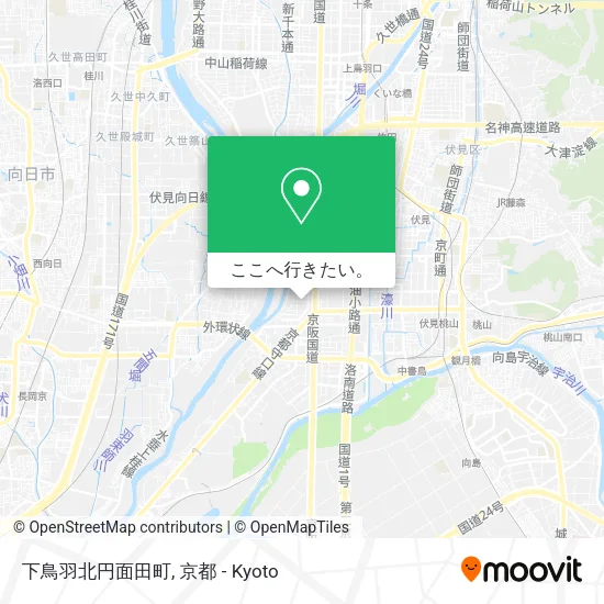 下鳥羽北円面田町地図