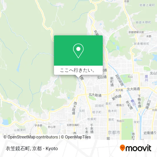 衣笠鏡石町地図