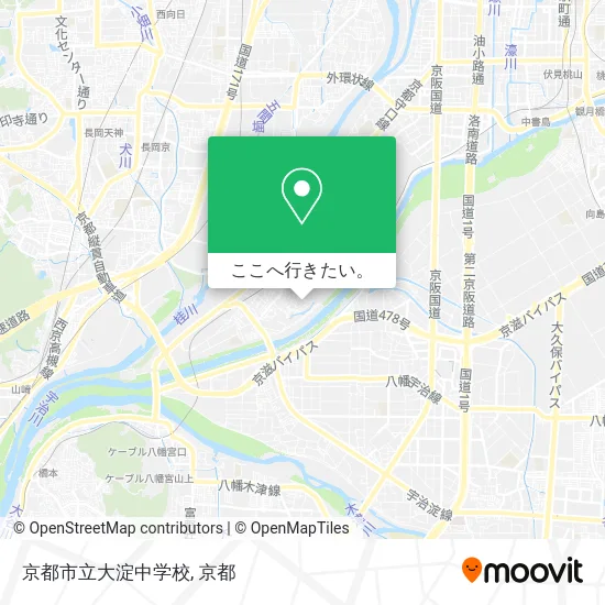 京都市立大淀中学校地図