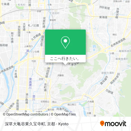 深草大亀谷東久宝寺町地図