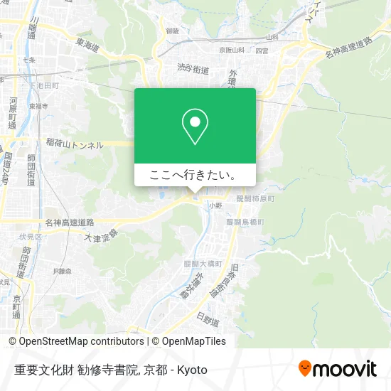 重要文化財 勧修寺書院地図
