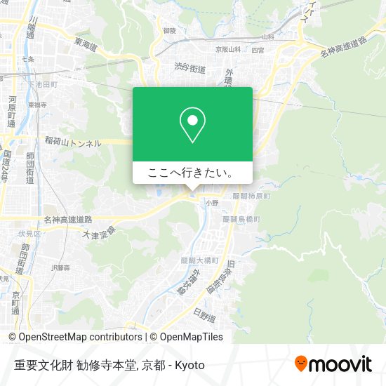 重要文化財 勧修寺本堂地図
