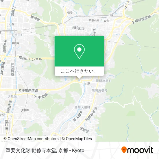 重要文化財 勧修寺本堂地図