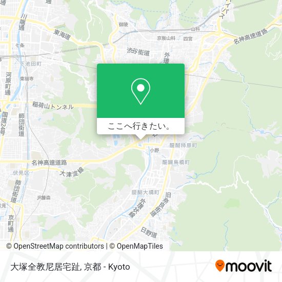 大塚全教尼居宅趾地図