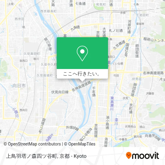上鳥羽塔ノ森四ツ谷町地図