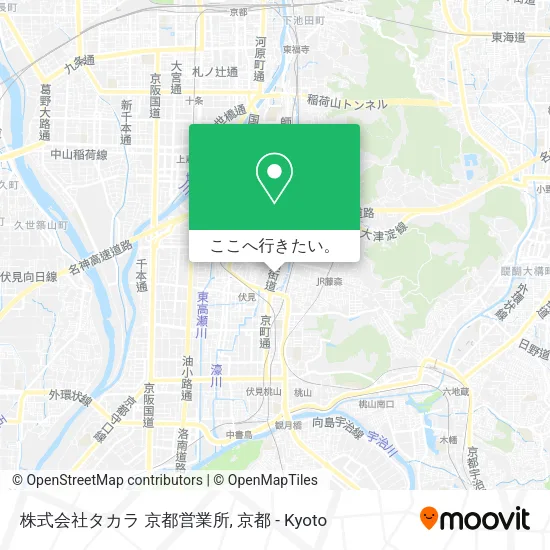 株式会社タカラ 京都営業所地図