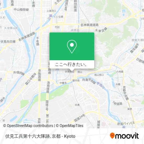 伏見工兵第十六大隊跡地図