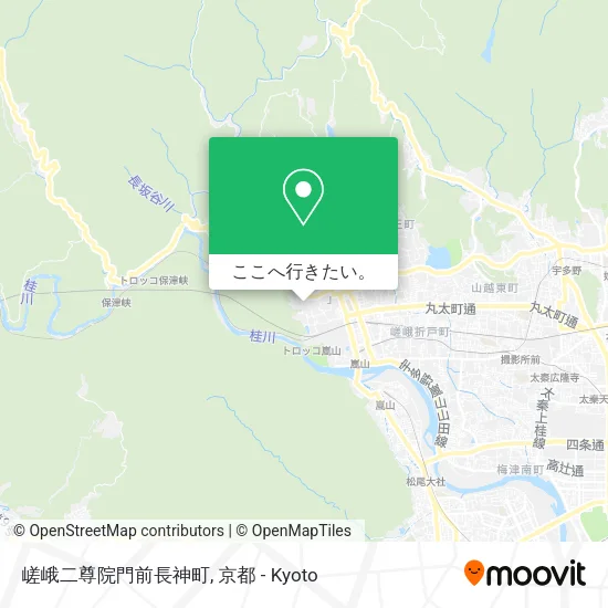 嵯峨二尊院門前長神町地図