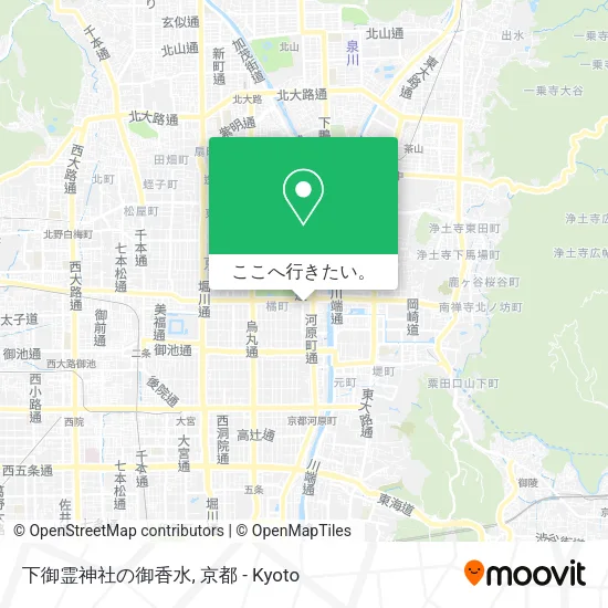 下御霊神社の御香水地図