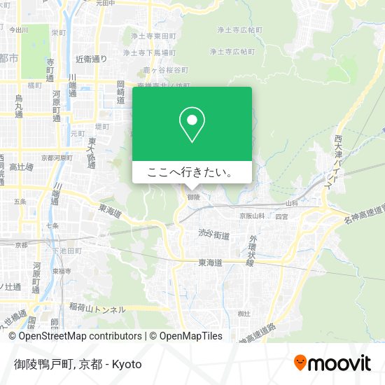 御陵鴨戸町地図