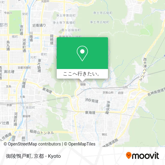 御陵鴨戸町地図