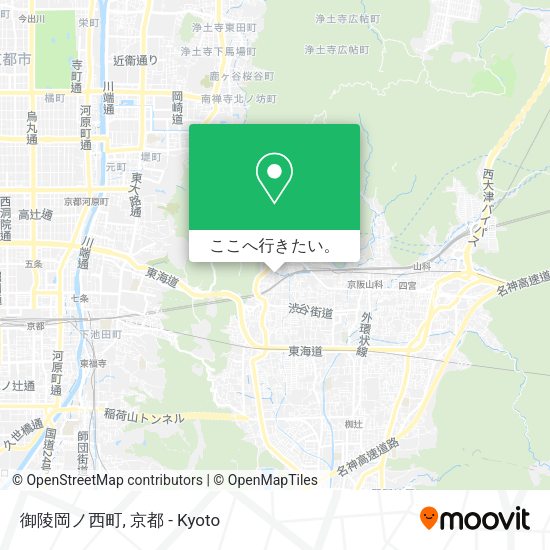 御陵岡ノ西町地図
