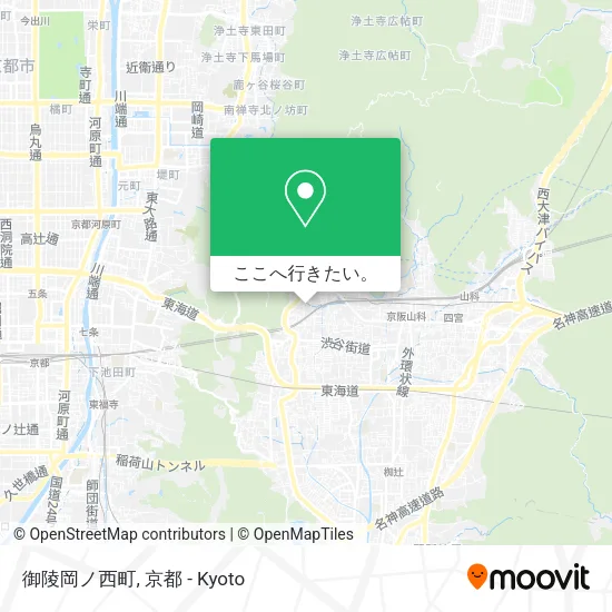 御陵岡ノ西町地図