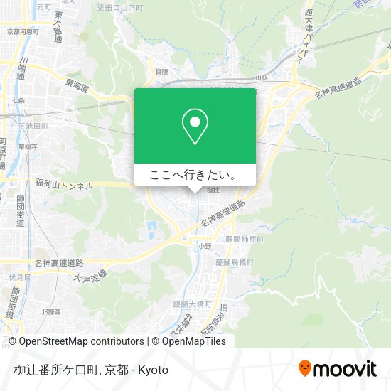 椥辻番所ケ口町地図