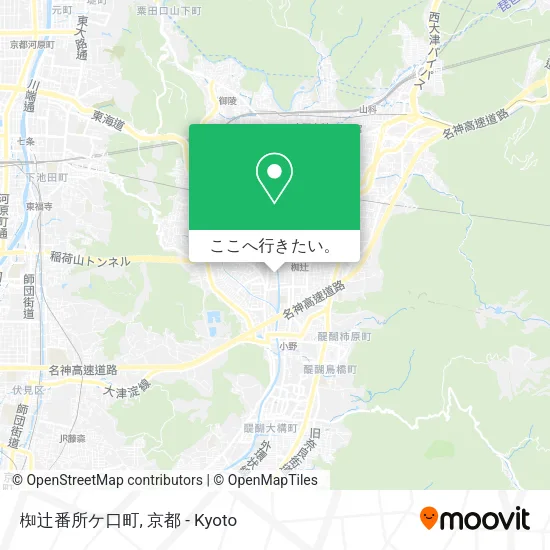 椥辻番所ケ口町地図