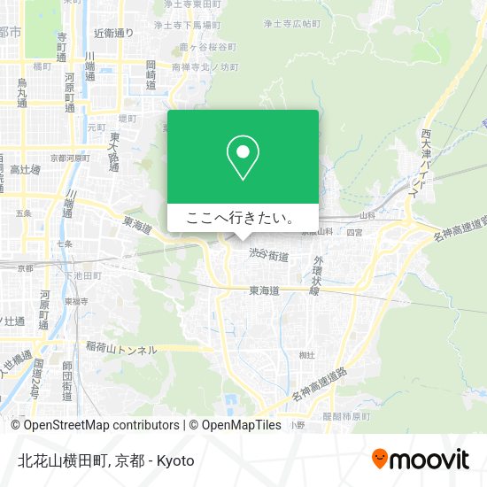 北花山横田町地図