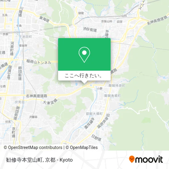 勧修寺本堂山町地図