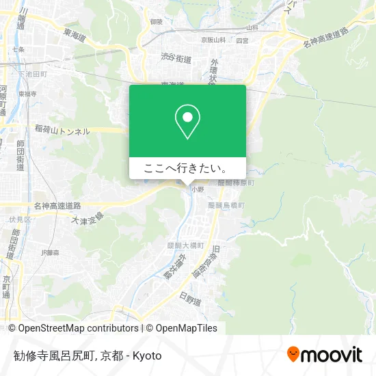 勧修寺風呂尻町地図