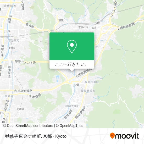 勧修寺東金ケ崎町地図
