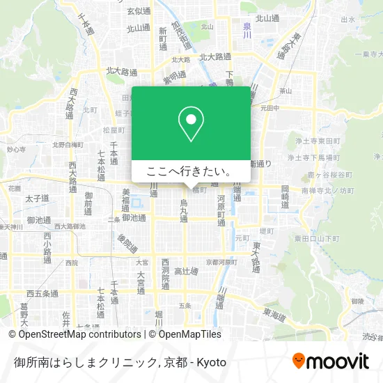 御所南はらしまクリニック地図