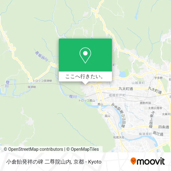 小倉飴発祥の碑 二尊院山内地図