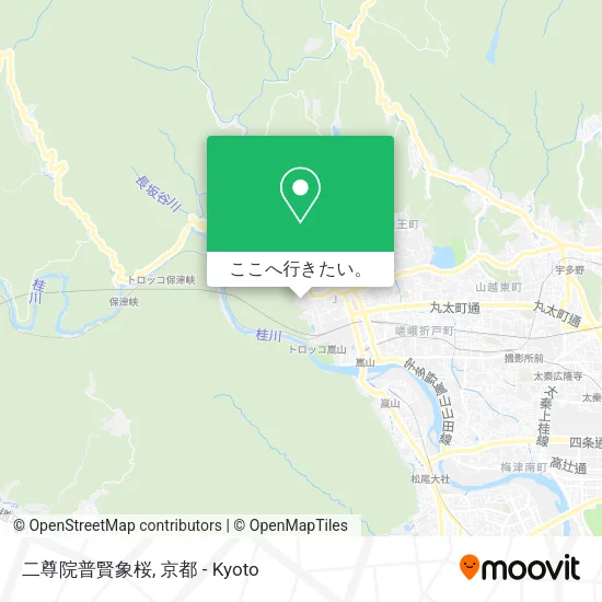 二尊院普賢象桜地図