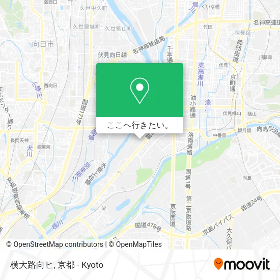 横大路向ヒ地図