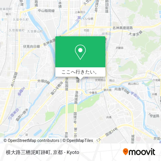横大路三栖泥町跡町地図