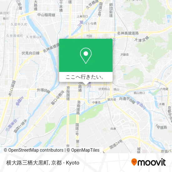 横大路三栖大黒町地図