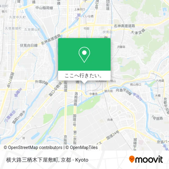 横大路三栖木下屋敷町地図