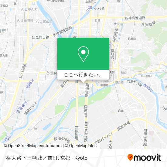 横大路下三栖城ノ前町地図