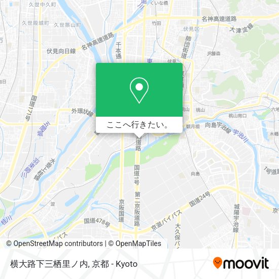 横大路下三栖里ノ内地図