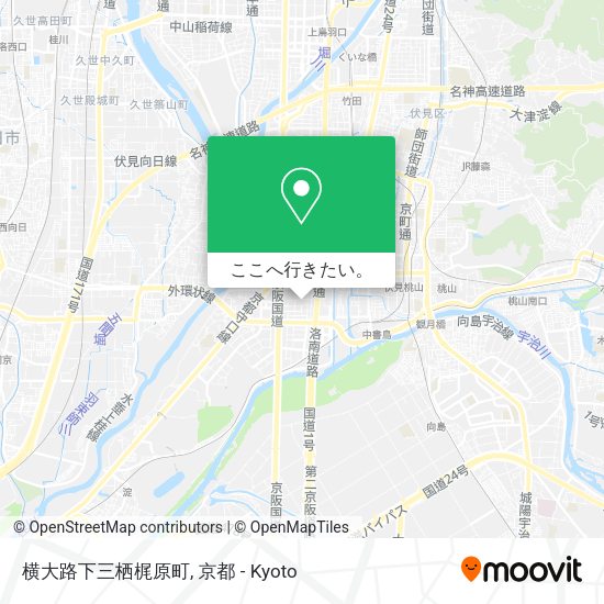 横大路下三栖梶原町地図
