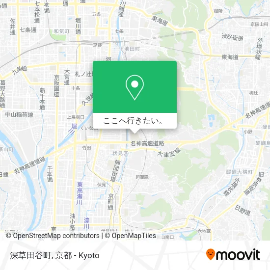 深草田谷町地図