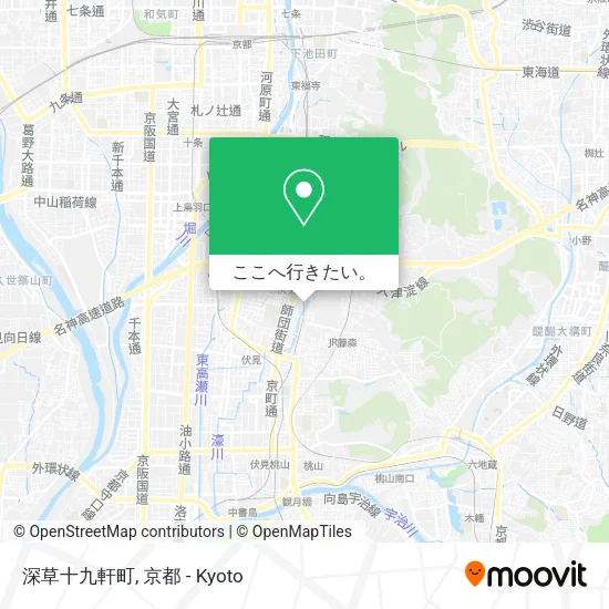 深草十九軒町地図