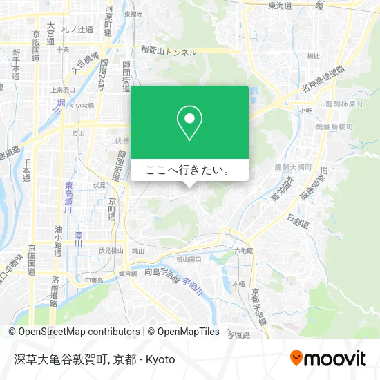 深草大亀谷敦賀町地図