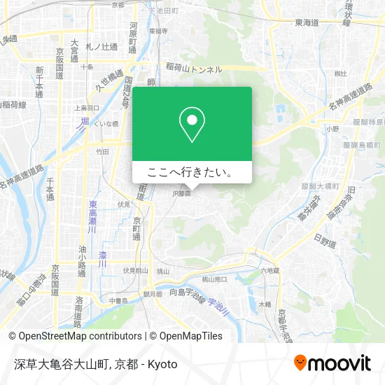 深草大亀谷大山町地図